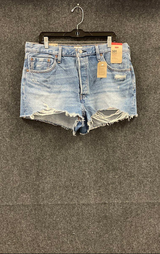 Levi's Women's 501 Original Shorts Light Wash High Rise Distressed Cut Off NWT