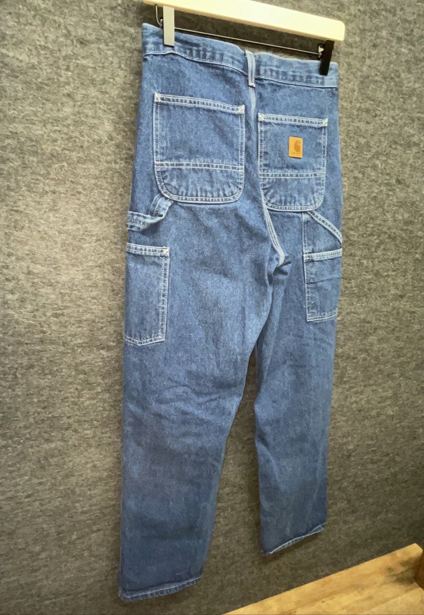 Carhartt Men's B13 Loose Fit Carpenter Dungaree Jeans Dark Stone Blue Sz 28x32