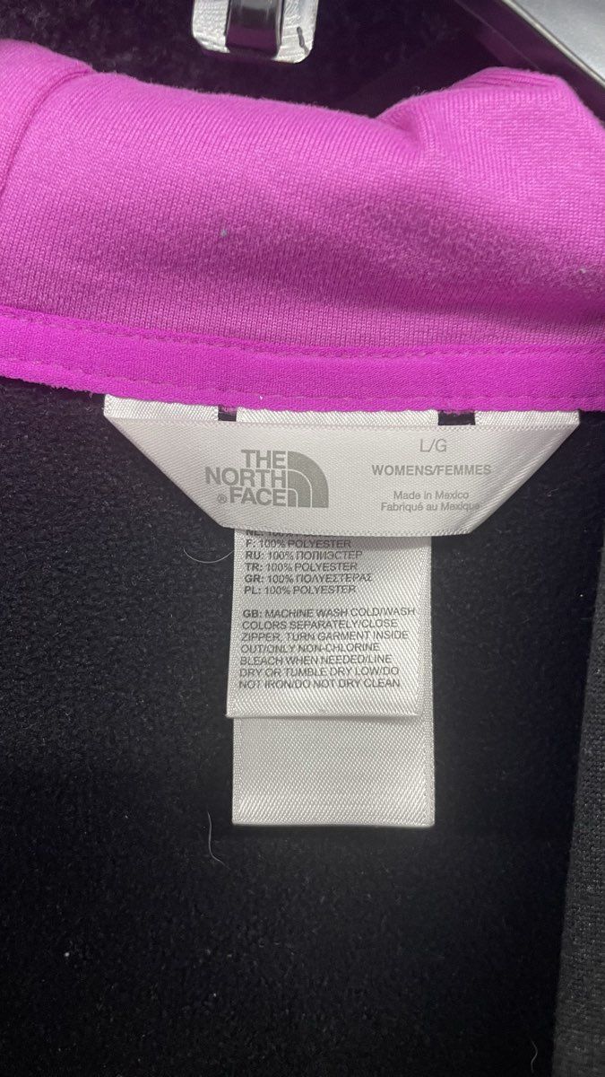 The North Face Women's Half Dome Pullover Hoodie Black Pink Sz L