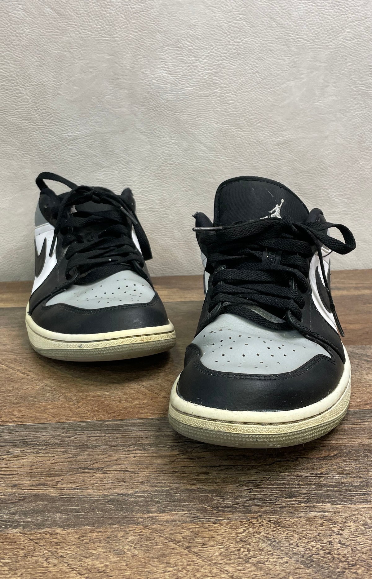 Nike Air Jordan 1 Low Shadow Toe Light Smoke Grey Black White Size 10.5