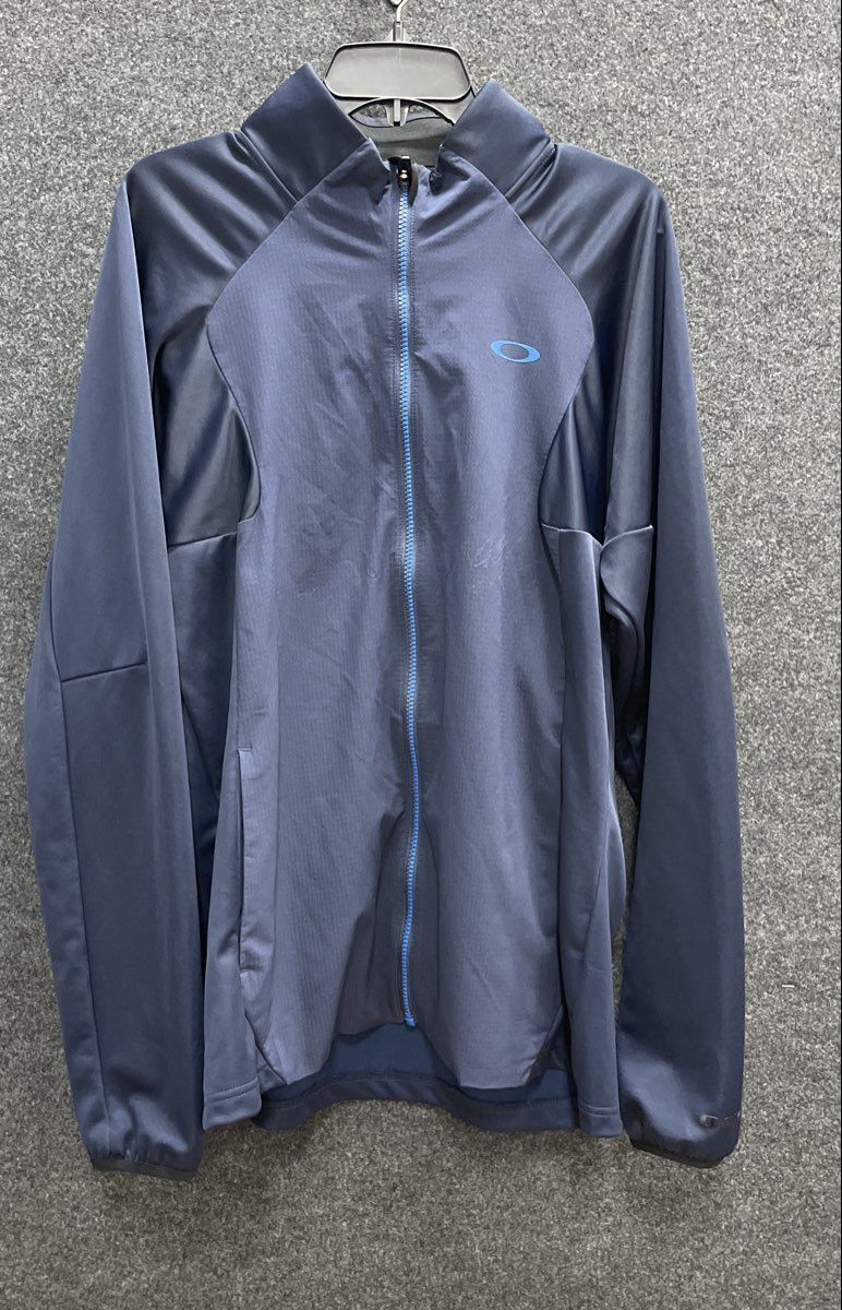 Oakley Men's Navy Blue Performance Fit Full Zip Track Jacket Sz XL