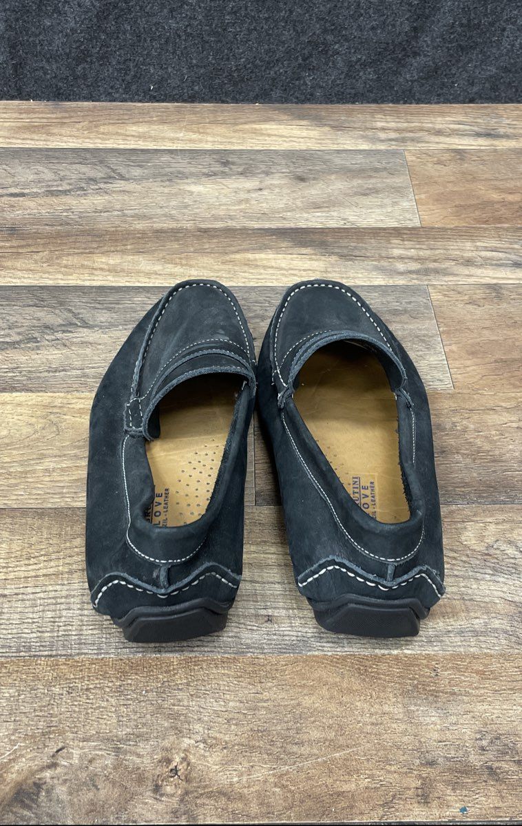 Giorgio Brutini Le Glove Black Leather Penny Loafer Driving Shoes Size 10