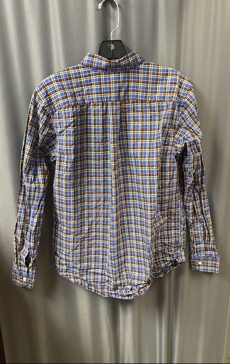 Ralph Lauren Men's Blue Yellow Plaid Long Sleeve Button Down Shirt Size XL