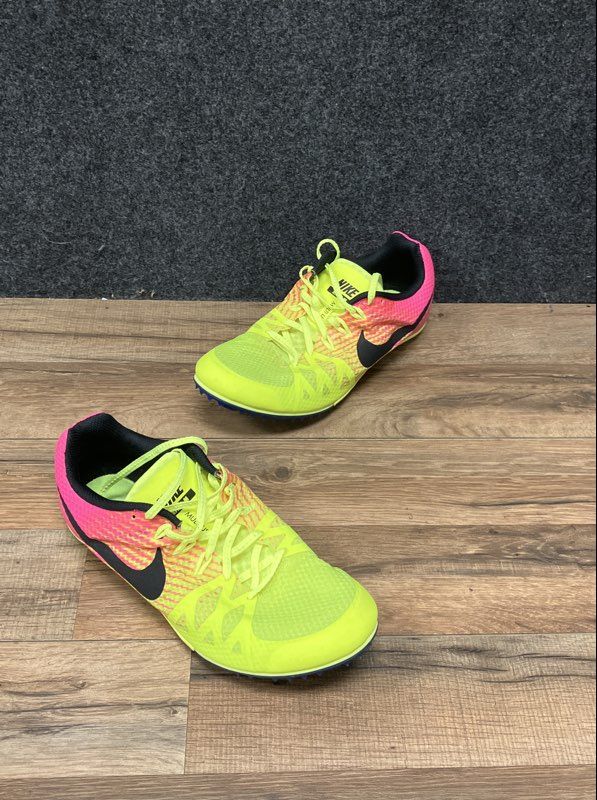 Nike Zoom Rival Multi Volt Pink Black Track Field Racing Spikes Size 10.5