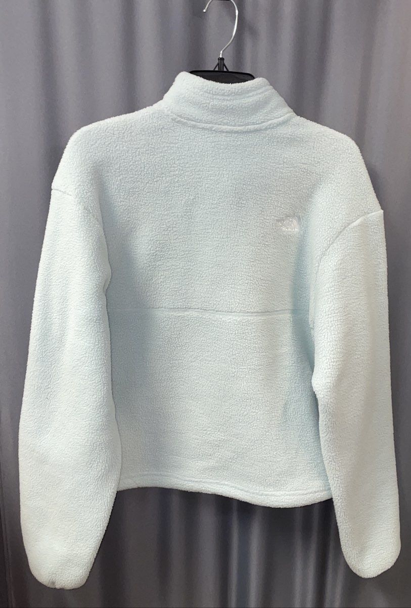 The North Face Women's Teal Circular Design 1/4 Zip Fleece Pullover Sz XL