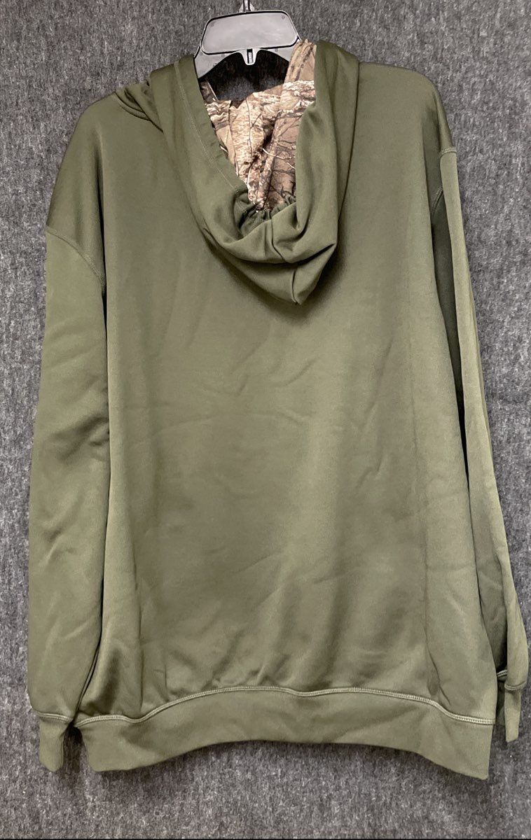 Browning Men's Olive Green Camo Buckmark Logo Pullover Hoodie Sz XXL