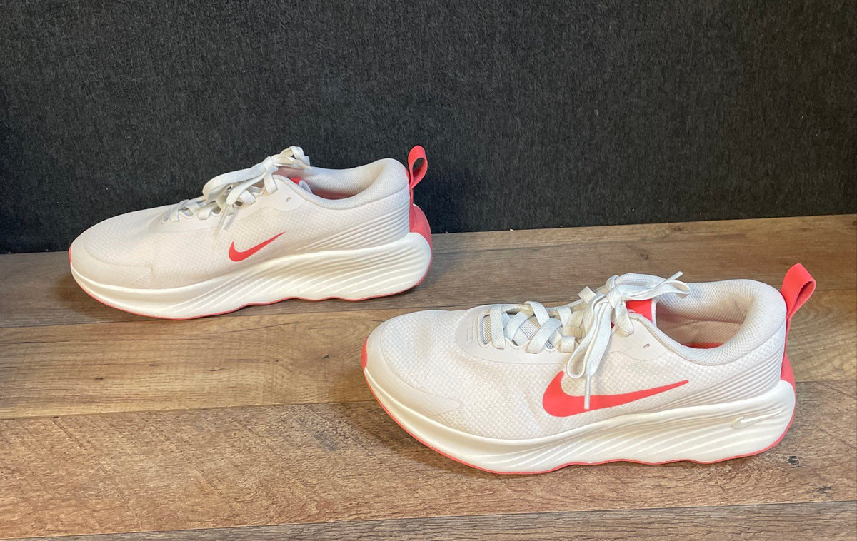 Nike Motiva White Bright Crimson Pink Walking Running Shoes Women's Size 9.5