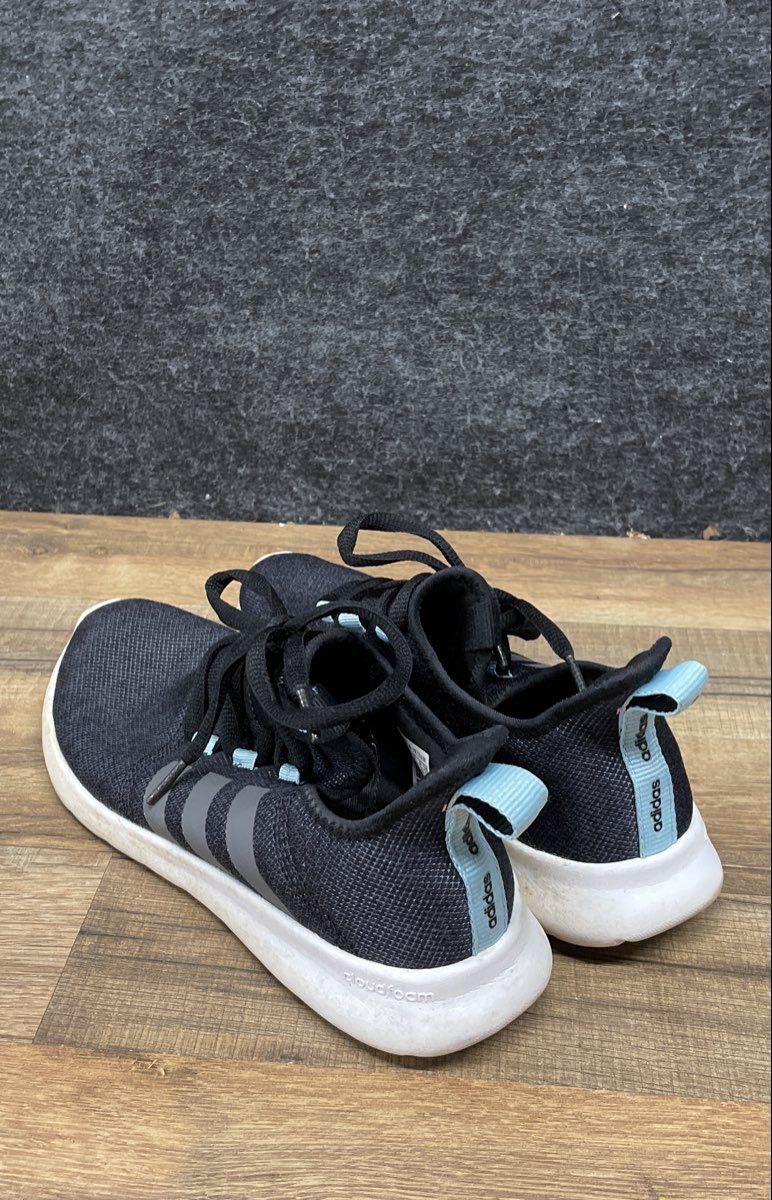 Adidas Cloudfoam Pure 2.0 Black Grey Light Blue Women's Sneakers Size 9