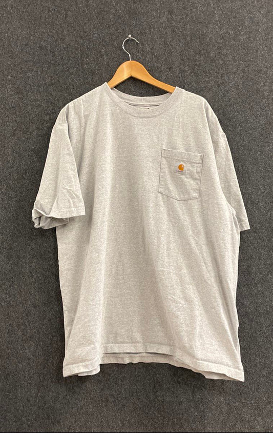 Carhartt Men's Gray Loose Fit Short Sleeve Pocket Work T-Shirt Sz 2XL