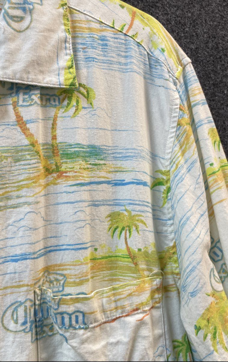 Newport Blue Men's Corona Extra Short Sleeve Button Up Tropical Beach Shirt Sz L