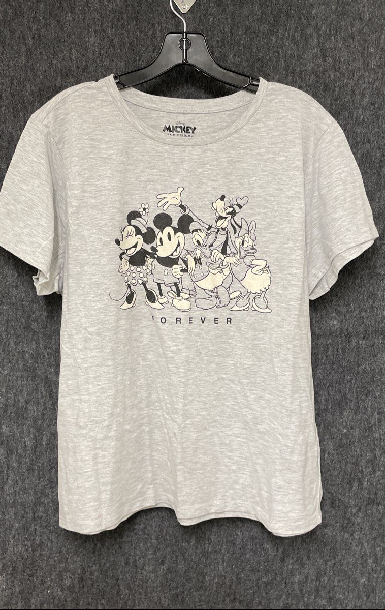 Disney Mickey & Friends Women's Gray Forever Graphic T-Shirt Sz 2XL