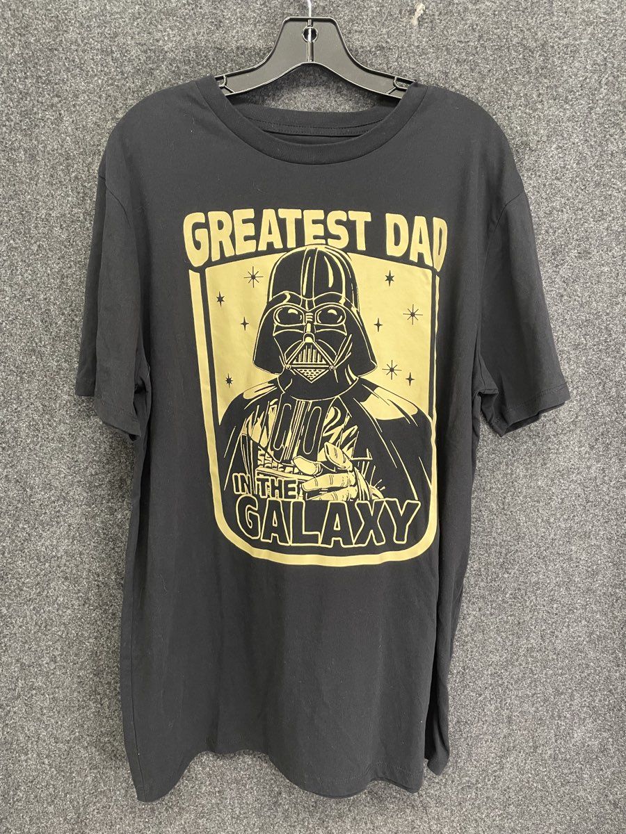Mad Engine Men's Star Wars Black Darth Vader Greatest Dad In The Galaxy Shirt XL