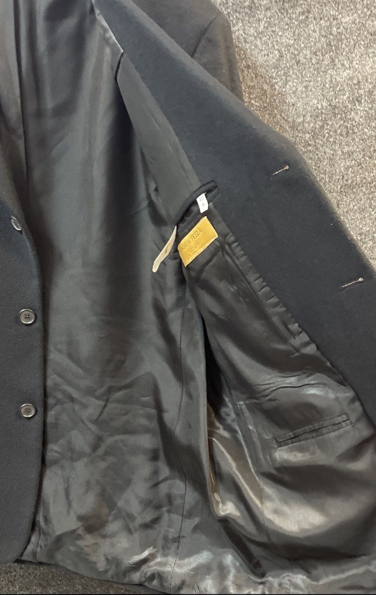 Vintage Y2K Andrew Fezza Fusion Men's Black 3-Button Blazer Sport Coat Sz 42R