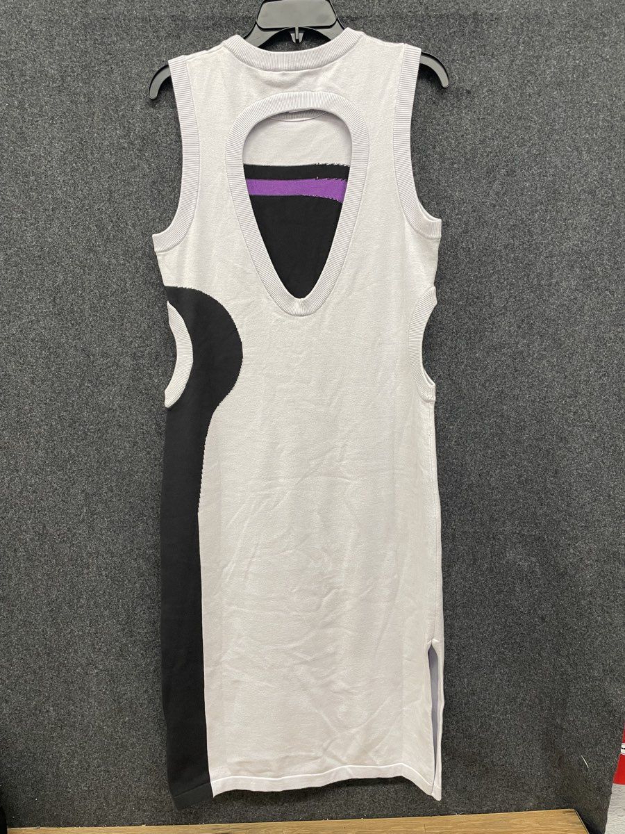 Puma Women's Multicolor Knit Sleeveless Cutout Colorblock Sport Dress Sz L