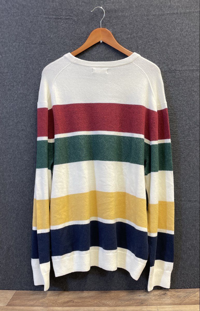 Nautica Men's Striped Crewneck Sweater Multicolor Cotton Blend Size XXL