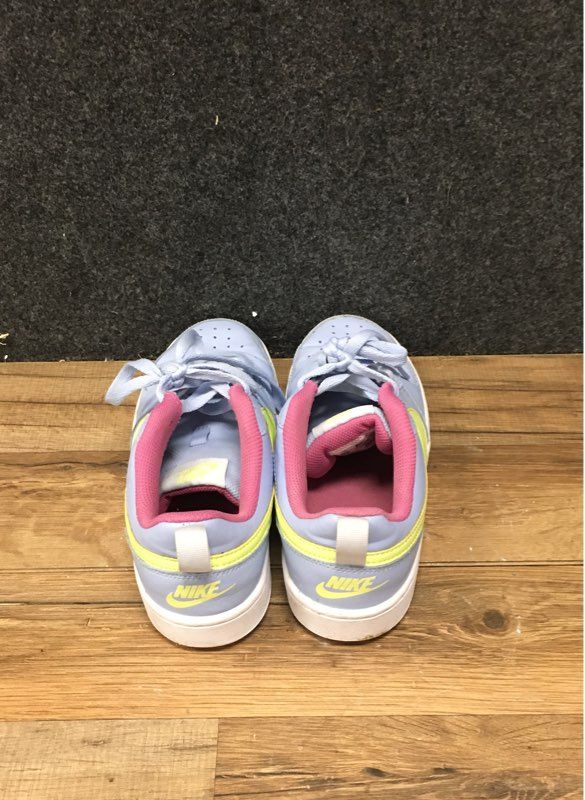Nike Court Borough Low 2 GS Light Blue Volt Pink Sneakers Size 5.5Y
