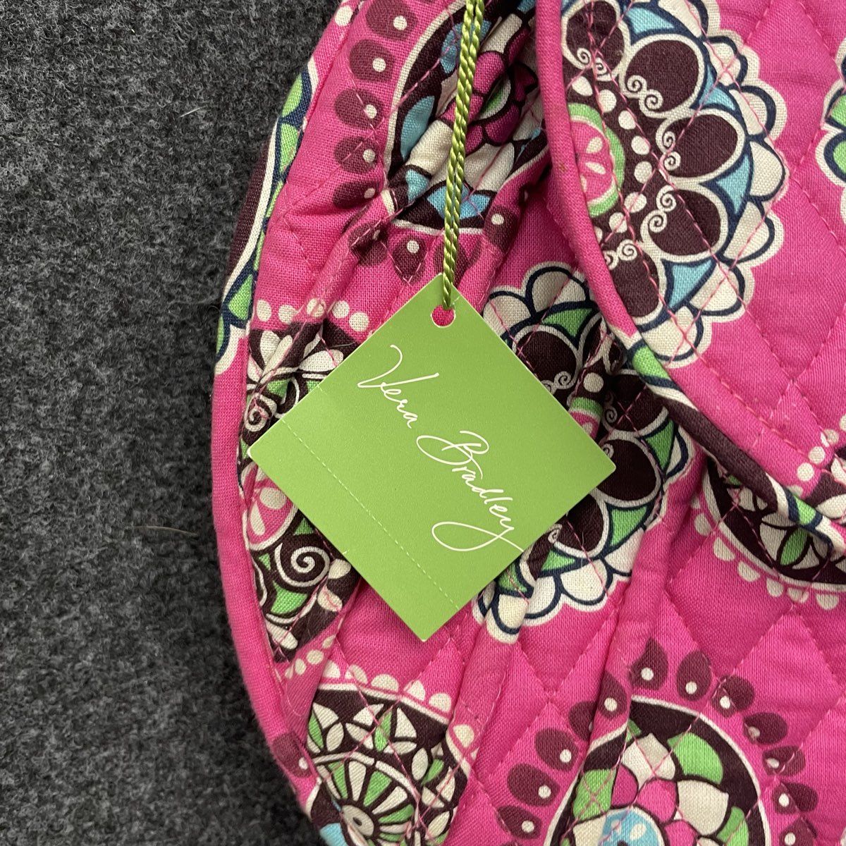 Vera Bradley Cupcakes Pink Saddle Up Flap Shoulder Bag NWT Quilted Cotton