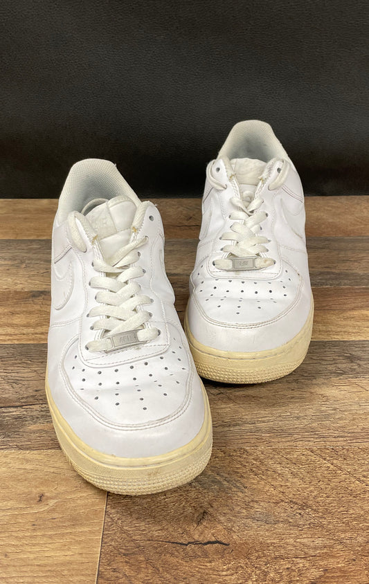 Nike Air Force 1 '07 Low White Sneakers 315122-111 Men's Size 10.5