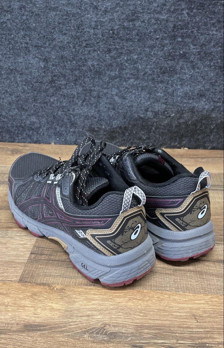 Asics Gel-Venture 7 Black Grape Grey Women's Trail Running Shoes Size 10