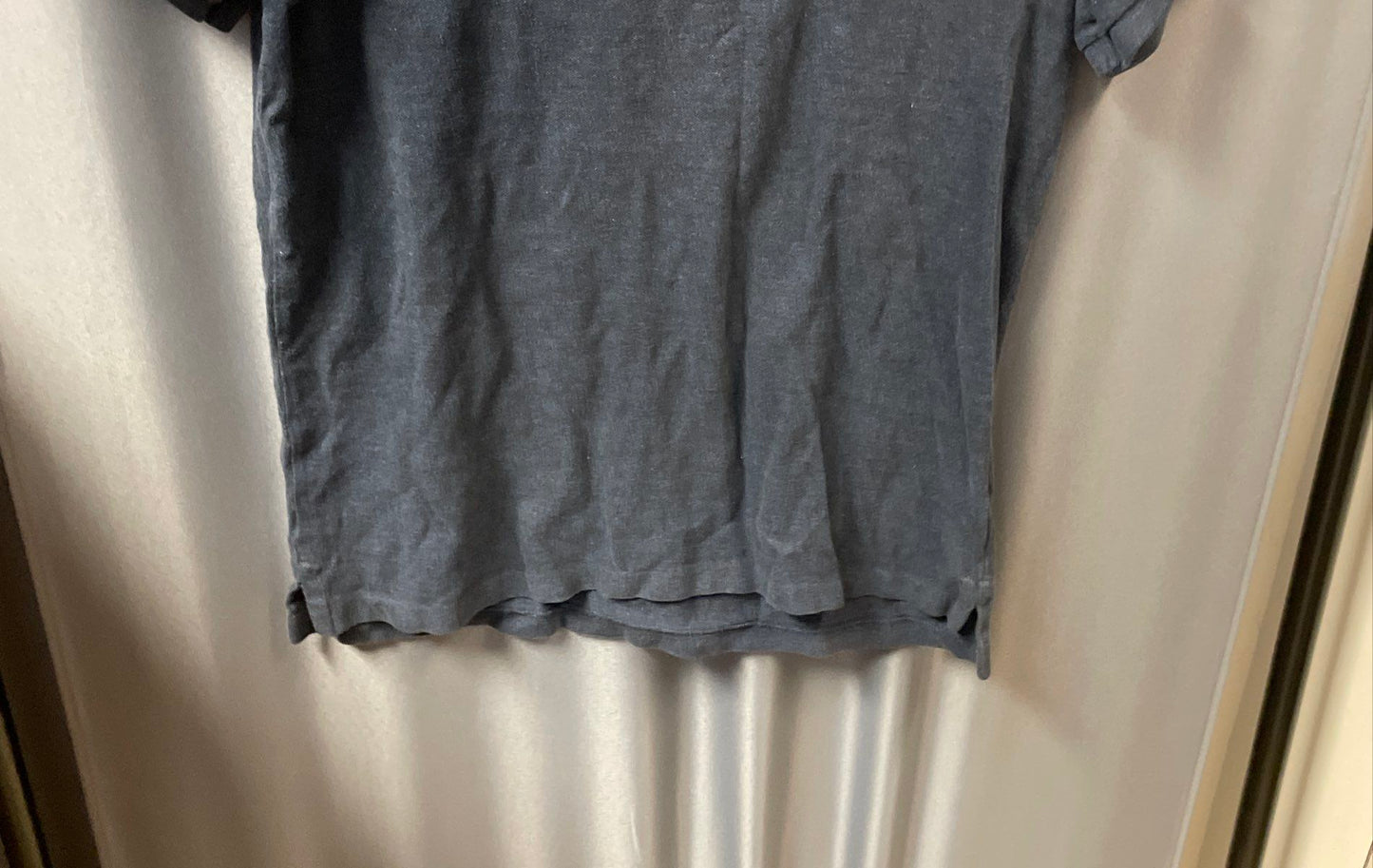 Polo Ralph Lauren Men's Navy Blue Heathered Cotton Short Sleeve Polo Shirt Sz M