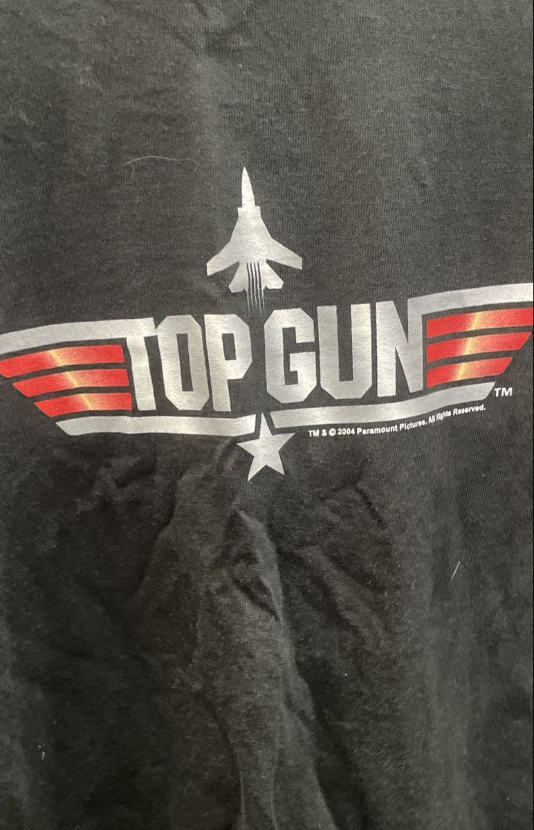 Top Gun Wingman Layered Long Sleeve Thermal T-Shirt Hybrid Tees 2004 Sz M
