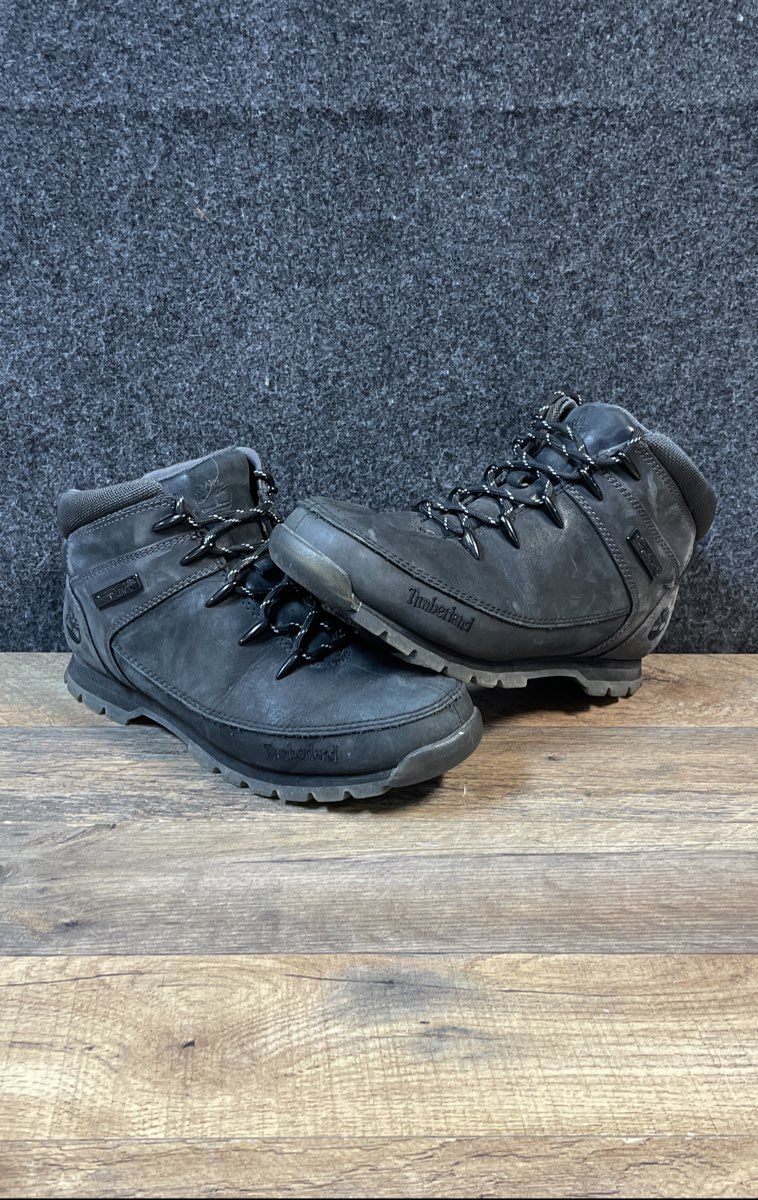 Timberland Euro Hiker Dark Grey Nubuck Mens Hiking Boots Size 8.5
