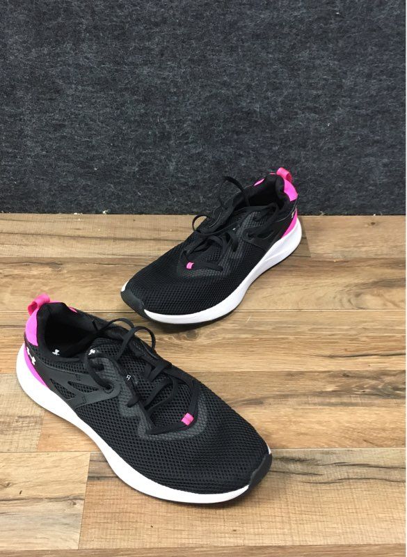 Under Armour Charged Assert 8 Black Pink Running Shoes Men's Size 10.5 DS