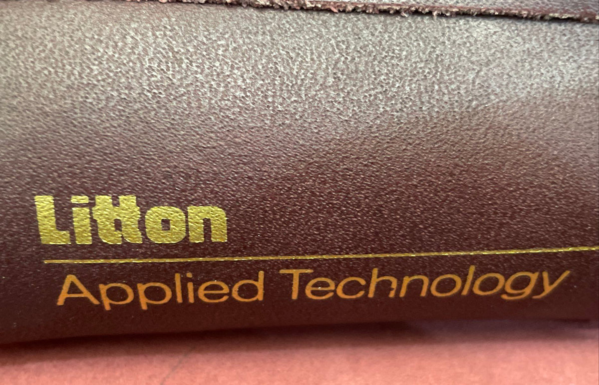 Vintage Litton Applied Technology Red Leather Portfolio Handbag Document Bag