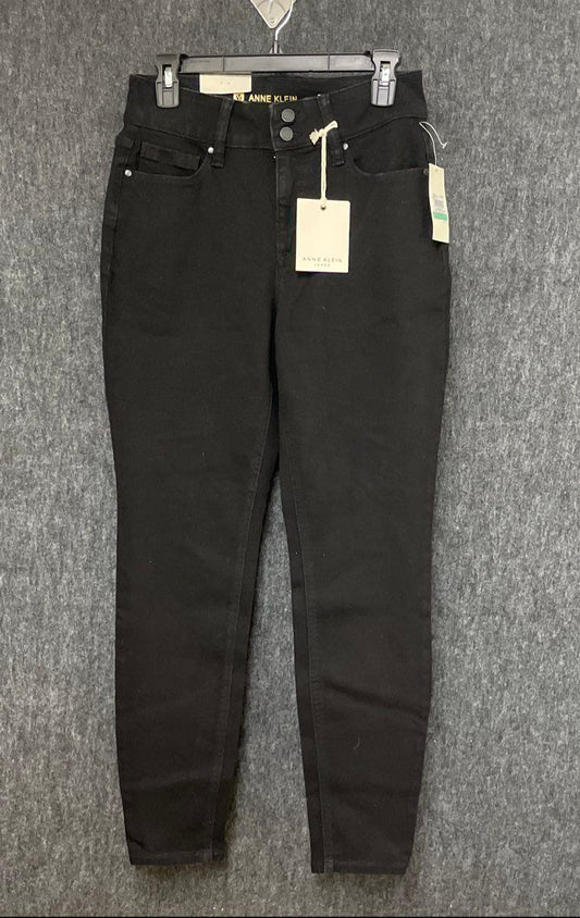 Anne Klein Women's Black High Rise Skinny Ankle Jeans Slimming Sz 8 NWT