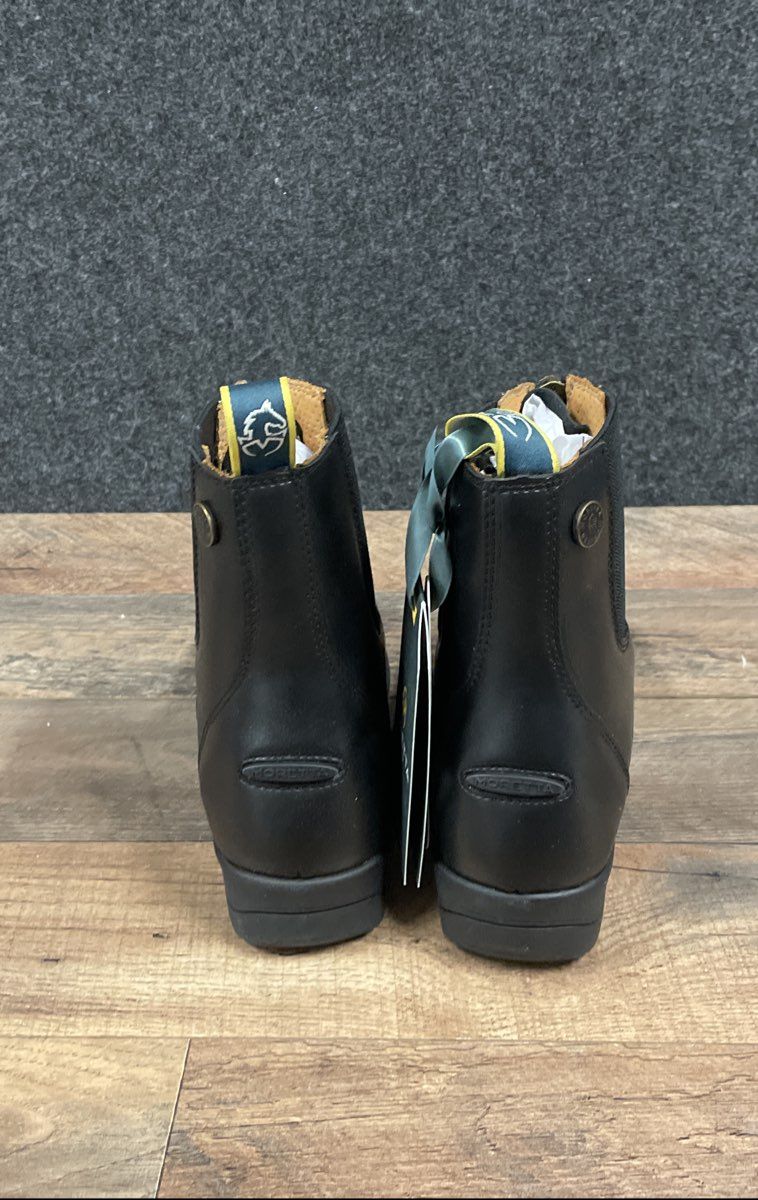 Moretta Clio Black Front Zip Equestrian Paddock Riding Boots Women's Size 5 NWT