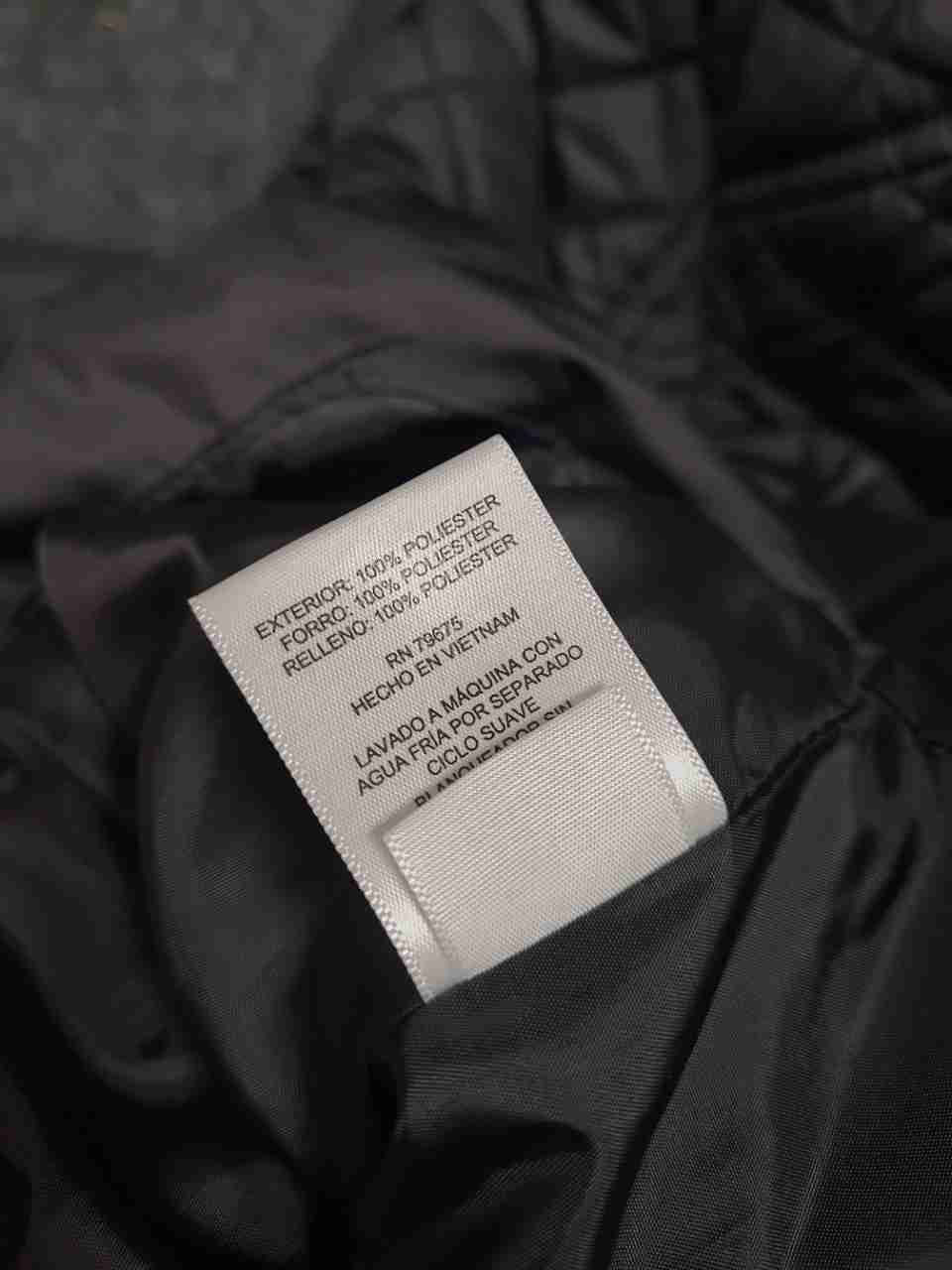 Anne Klein Women's Brown Diamond Quilted Snap Front Mock Neck Jacket Sz L