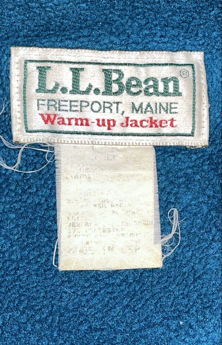 Vintage 90s L.L. Bean Men's Gray Fleece Lined Warm Up Jacket Full Zip XL