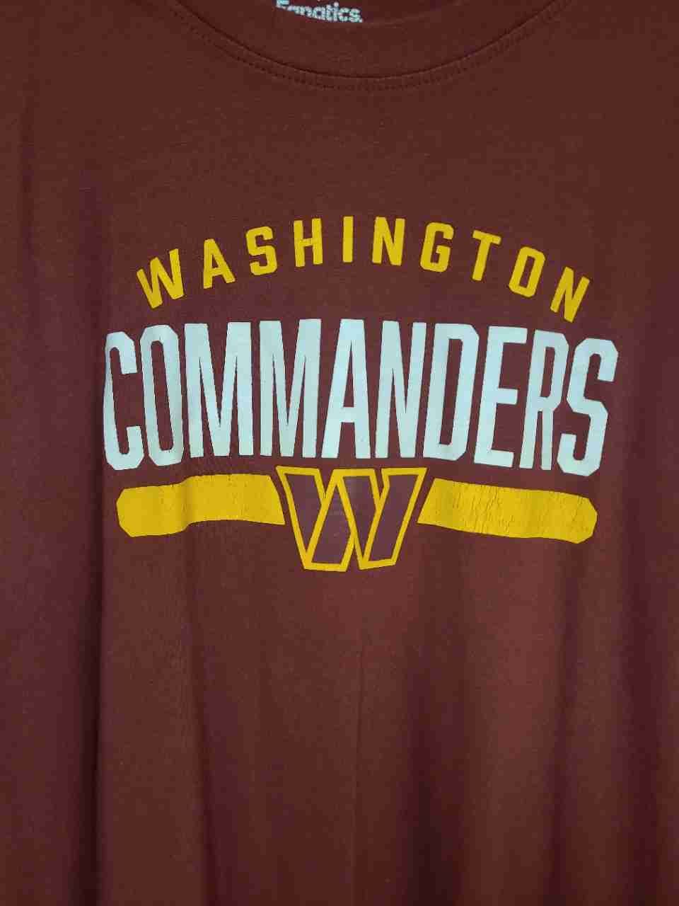 Fanatics Men's Washington Commanders Burgundy NFL Graphic T-shirt Sz 3XL