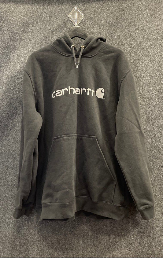 Carhartt Men's Black Logo Graphic Loose Fit Hoodie Sweatshirt TS0074-M Size L