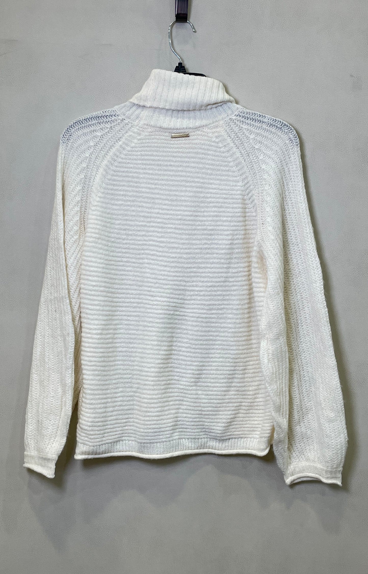 Michael Kors Women's Bone White Textured Knit Turtleneck Sweater Sz M NWT