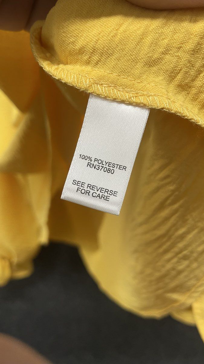 Cato Women's Yellow Textured Tie Front Off Shoulder Blouse Sz XL