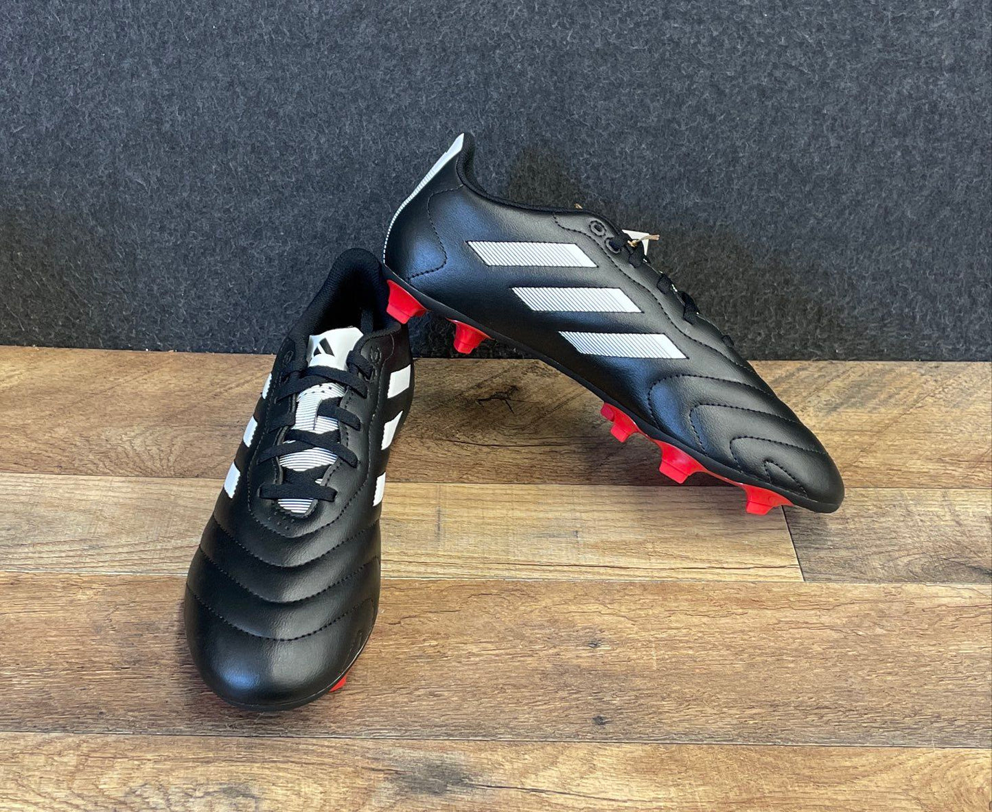 Adidas Goletto VIII FG Black White Red Soccer Cleats Men's Size 8.5 NWT