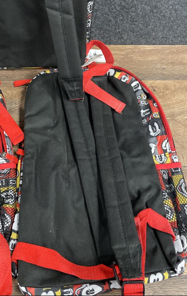 Disney Mickey Mouse Red Yellow Black White Backpack NWT Lot of 3