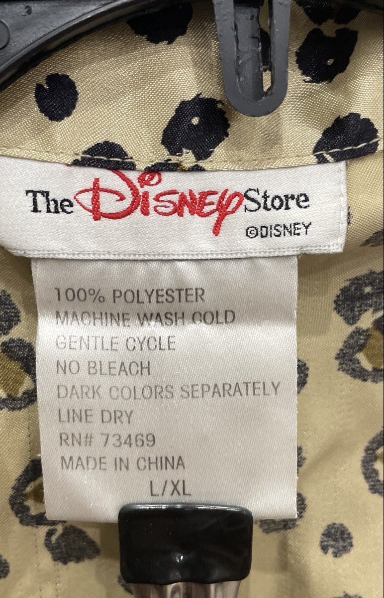 Vintage Y2K Disney Store Women's Mickey Mouse Ears Animal Print Pajama Set L/XL