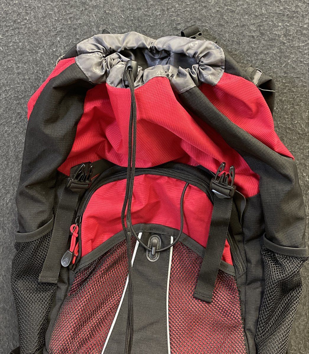 Swiss Alps Black Red Hiking Backpack Airflow Outdoor Daypack Travel