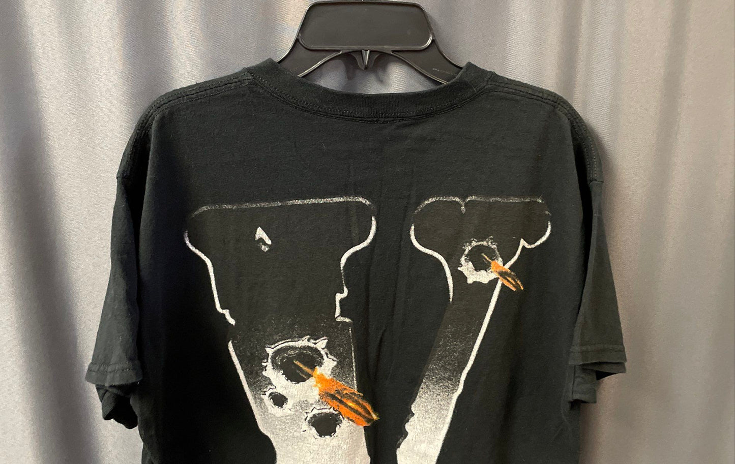 VLONE x Pop Smoke Men's Black Hawk Em Graphic T-Shirt Meet the Woo 2 Sz M
