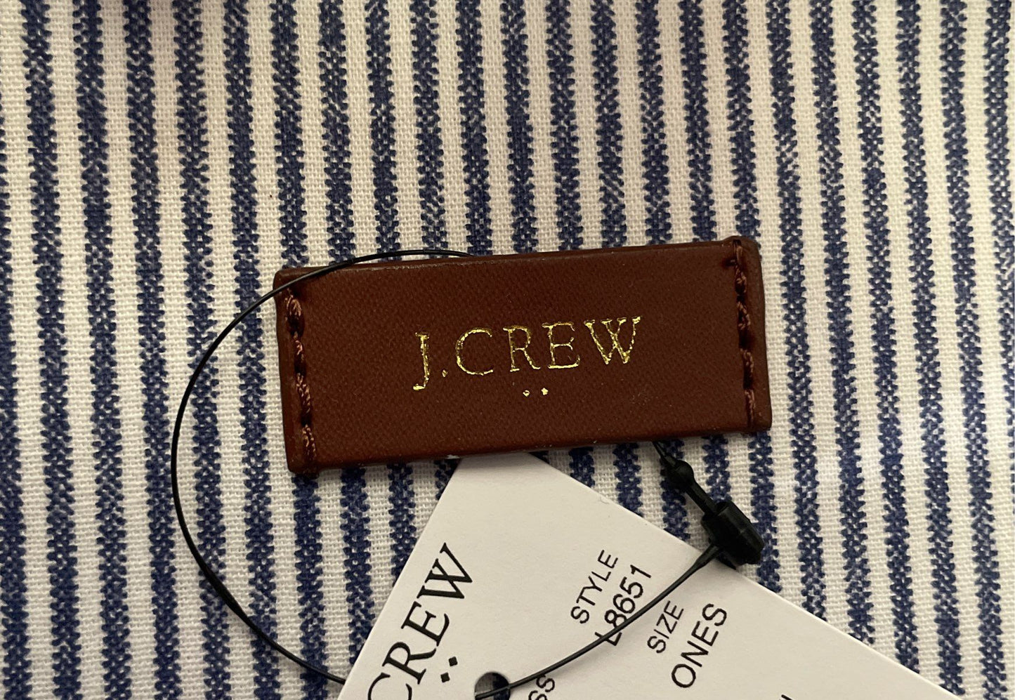 J.Crew Tan Natural Rattan Round Canteen Crossbody Bag Striped Lining NWT