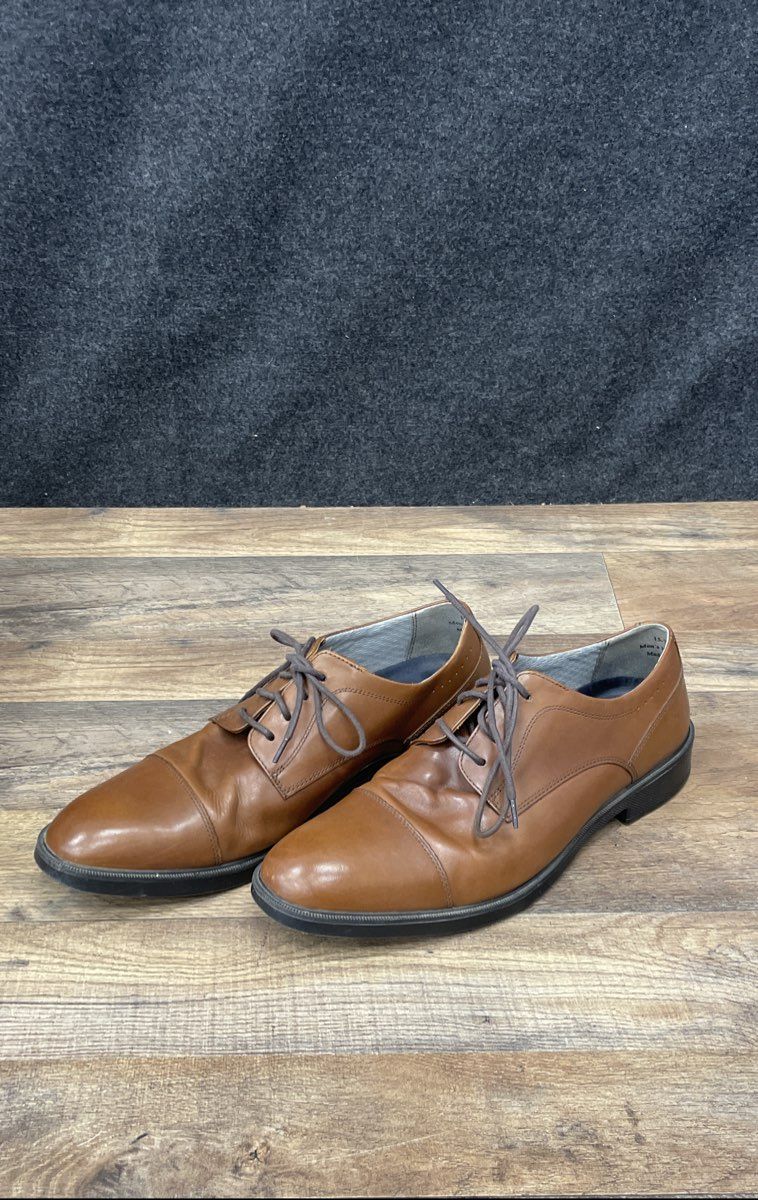 Johnston & Murphy XC4 Waterproof Tan Brown Cap Toe Oxford Shoes Men's Size 10.5