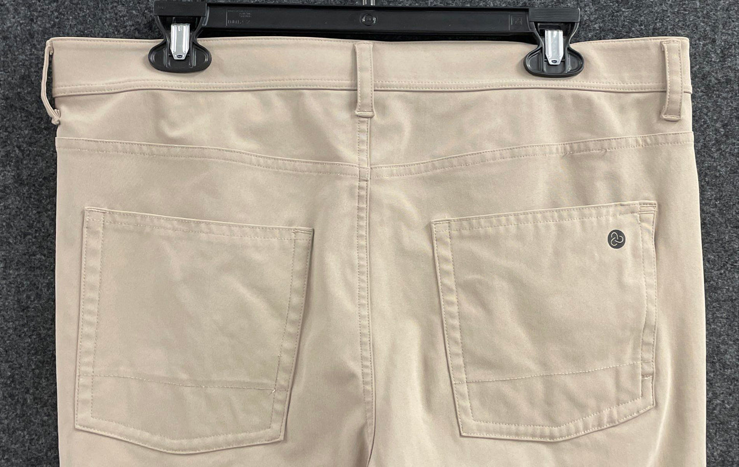 Zella Men's Beige Pyrite Sorona 5-Pocket Performance Tech Pants Sz 36