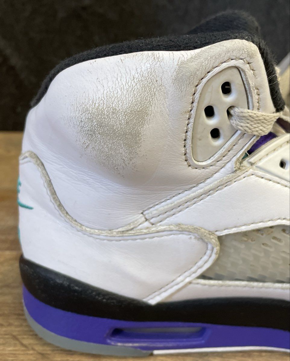 Nike Air Jordan 5 Retro Grape White New Emerald Basketball Shoes Size 10