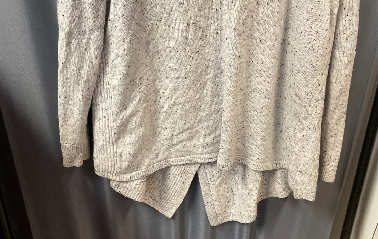 Vineyard Vines Women's Gray Speckled Wool Cashmere Wrap Cardigan Size L