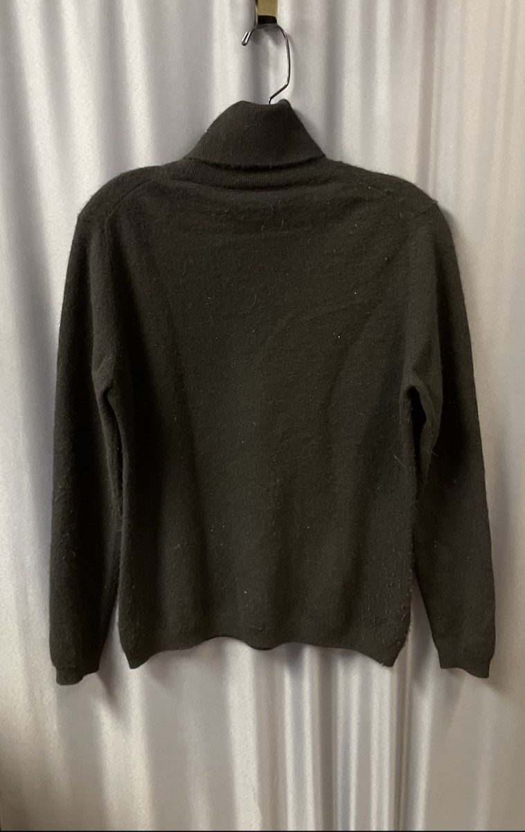 Pure Collection Women's Black 100% Cashmere Turtleneck Sweater Sz 6