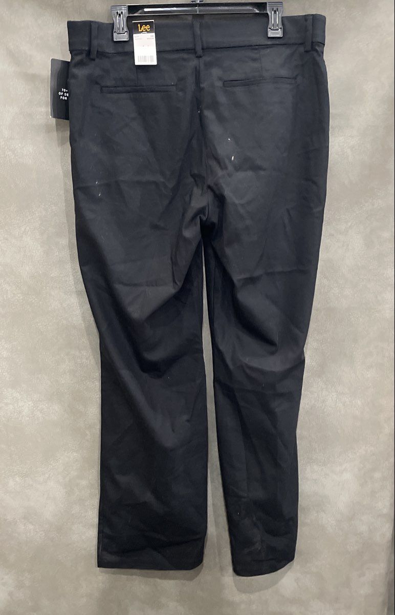 Lee Plus Women's Black Flex-Motion Regular Fit Midrise Trouser Pants Sz 16W NWT