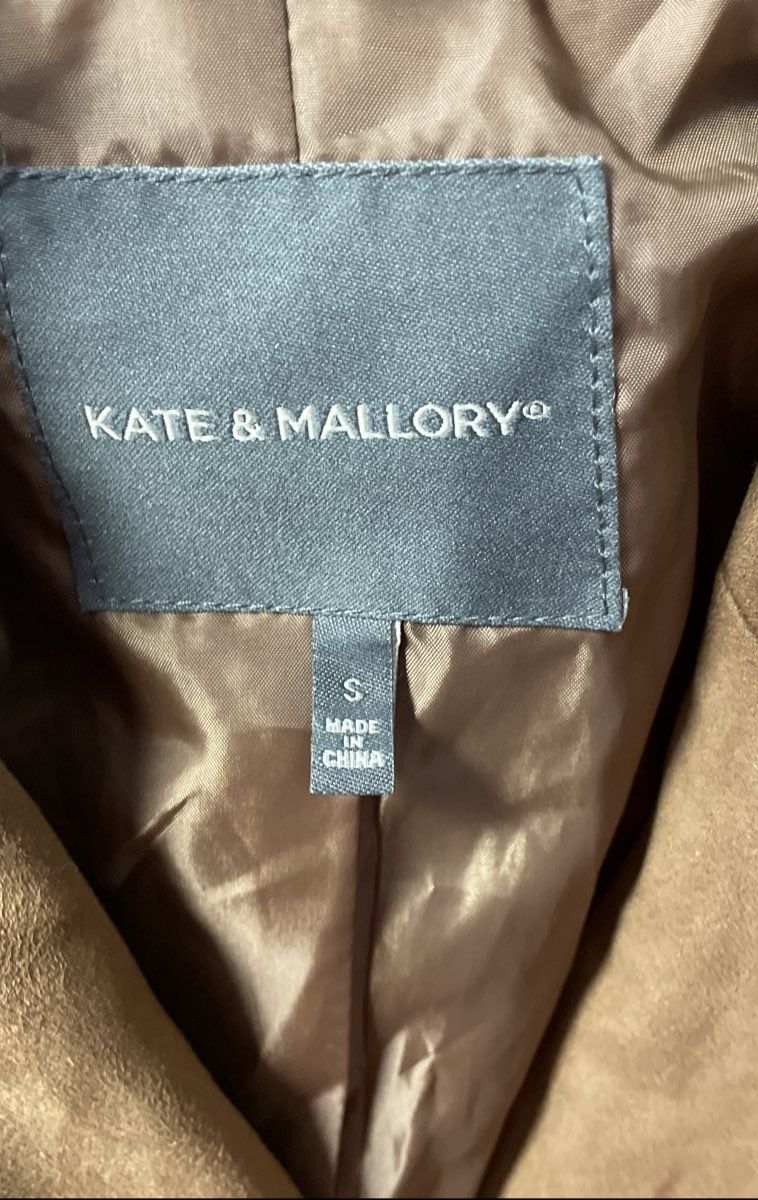 Kate & Mallory Women's Brown Sueded Perforated Moto Jacket Sz S