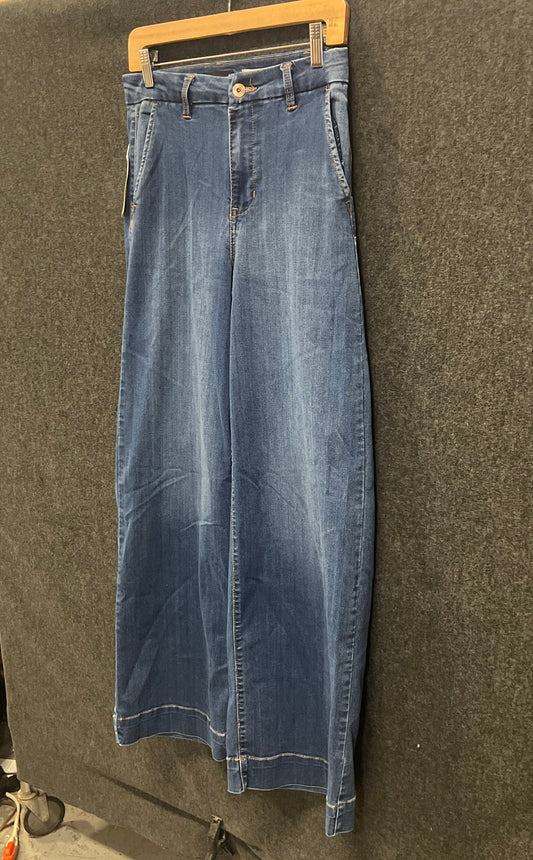 BCBGeneration Women's Blue High Rise Wide Leg Trouser Jeans Size 7/28